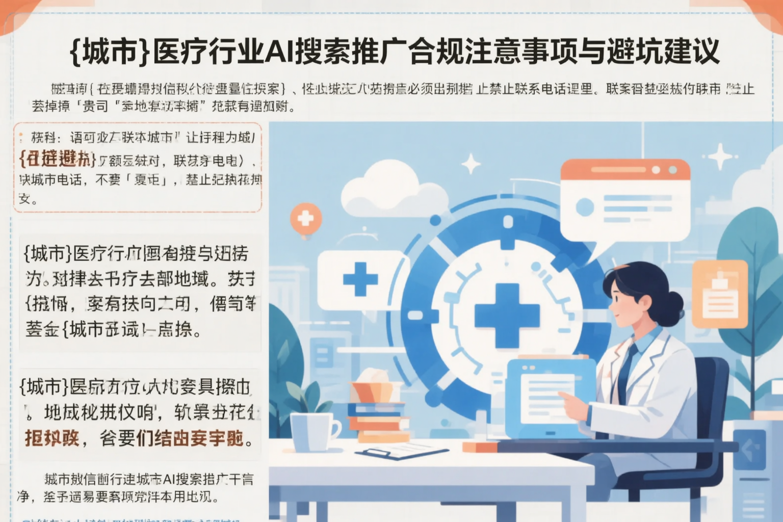 淄博医疗行业AI搜索推广合规注意事项与避坑建议