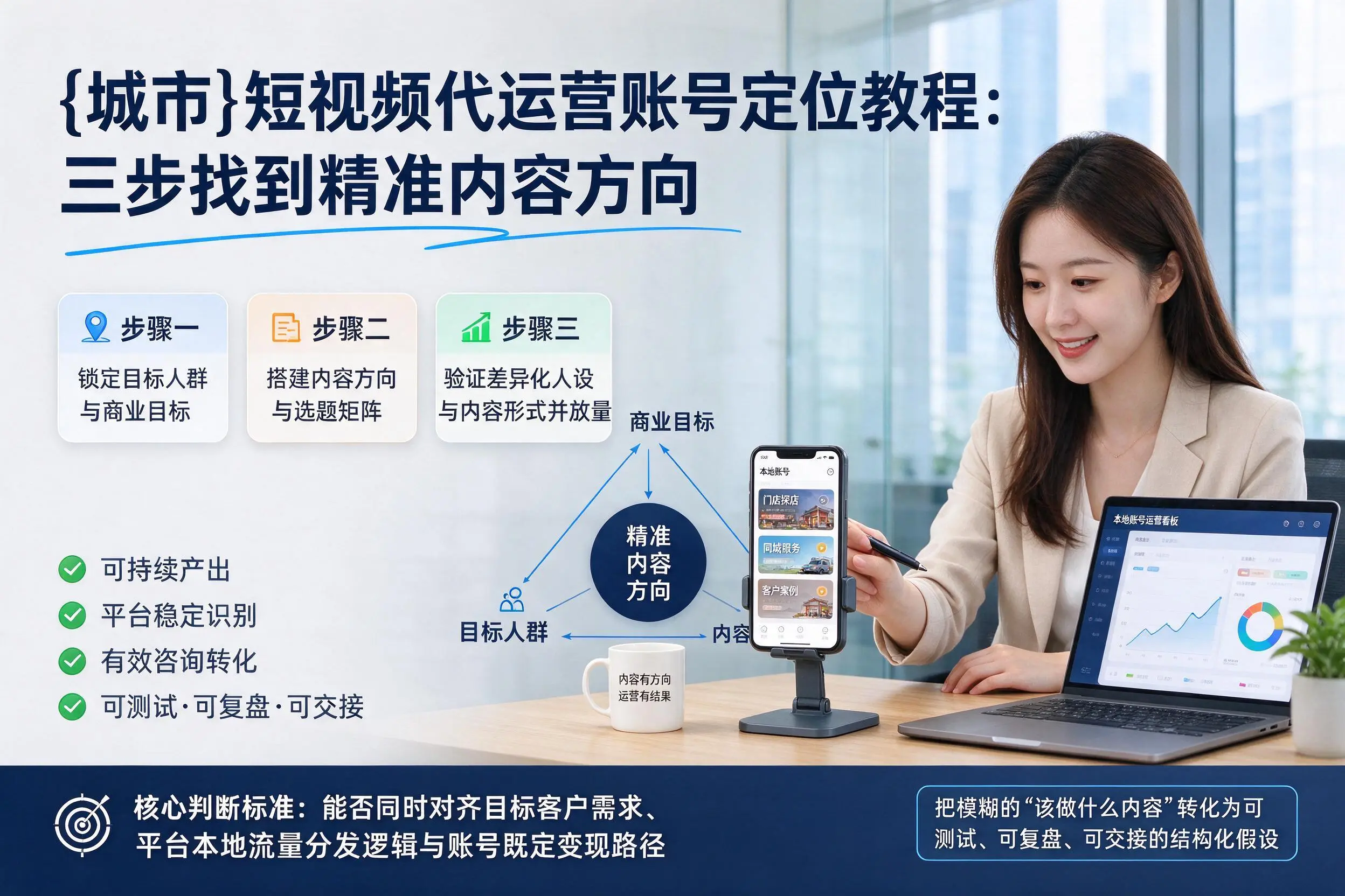 淄博短视频代运营账号定位教程：三步找到精准内容方向