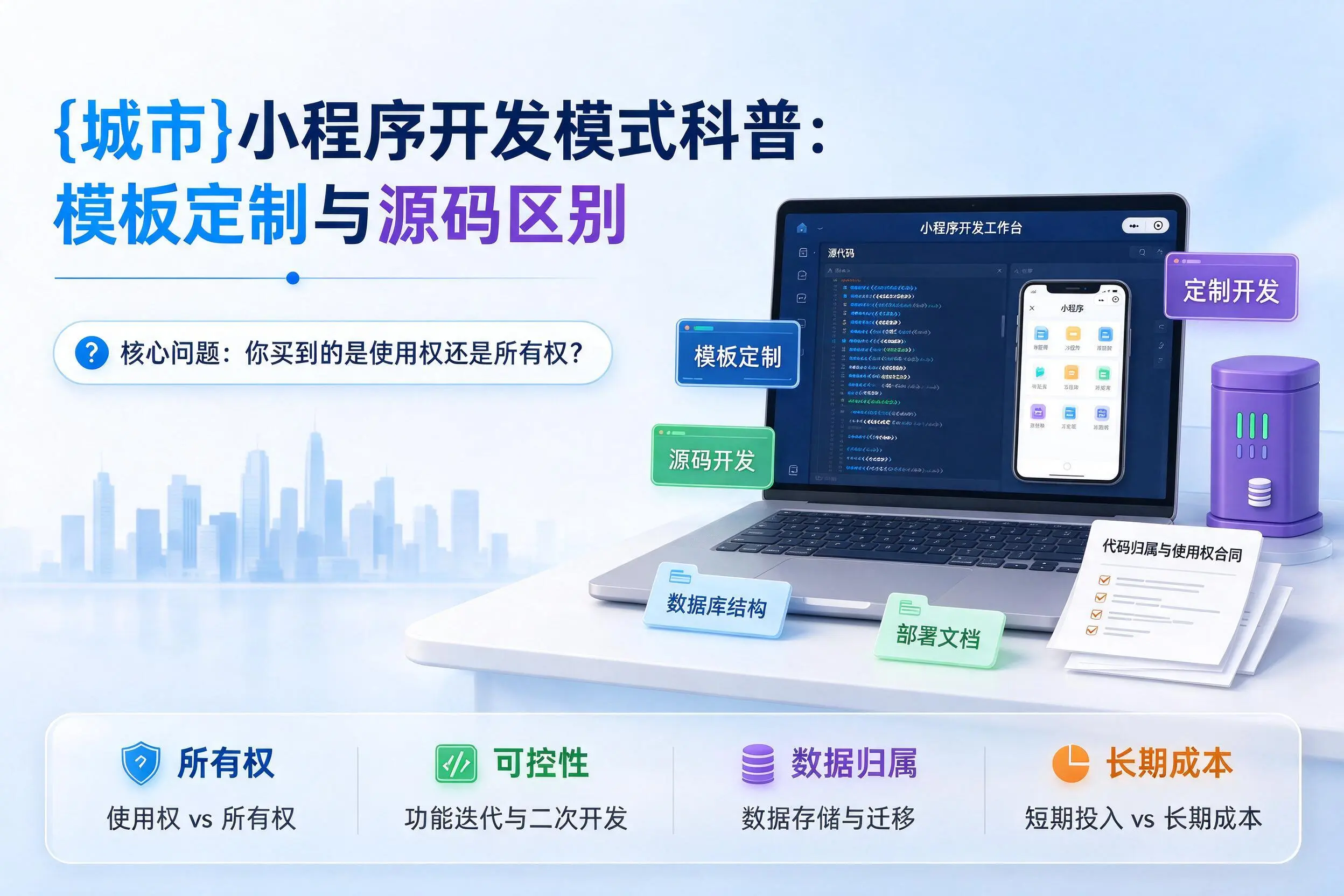 淄博小程序开发模式科普:模板定制与源码区别