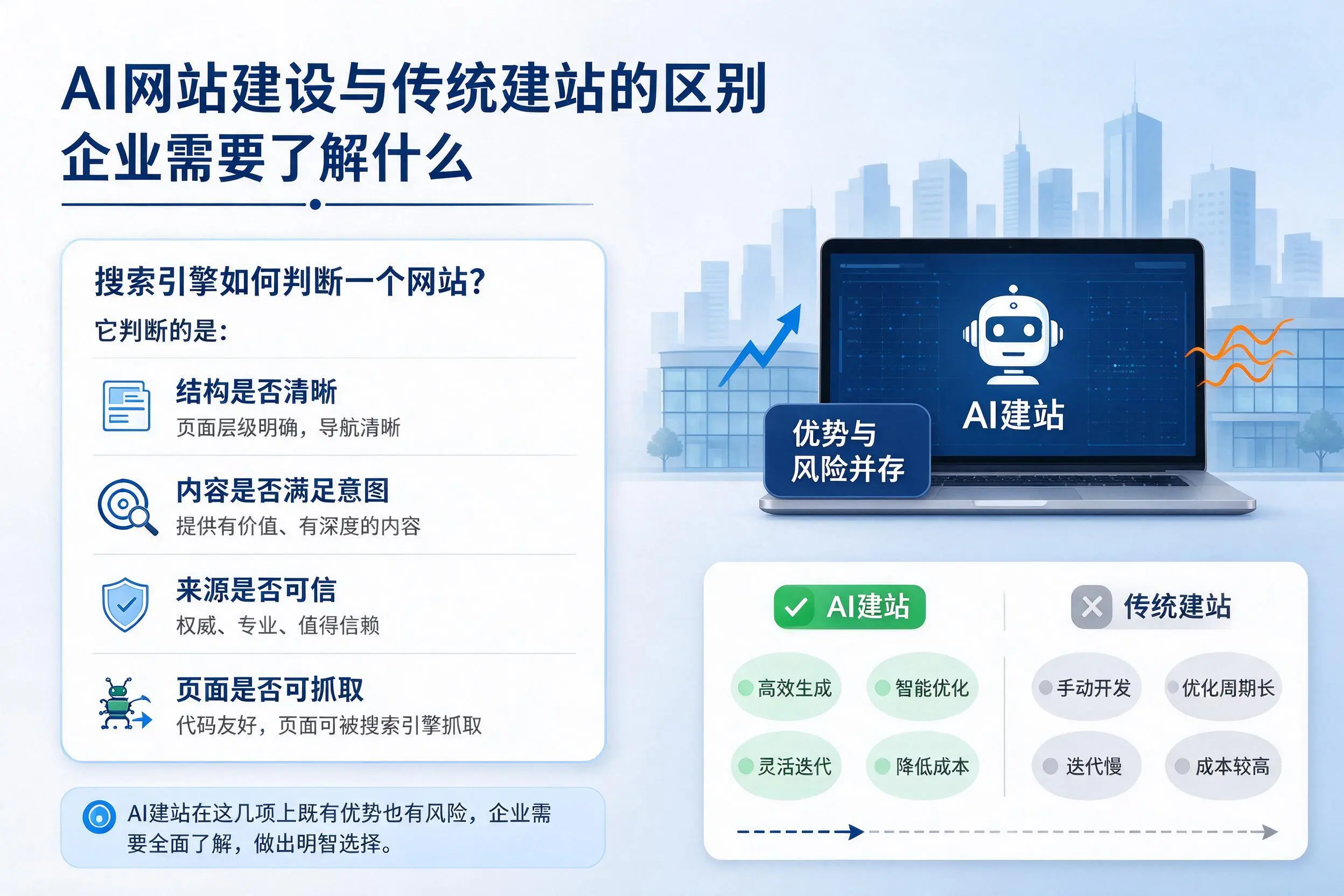 AI网站建设与传统建站的区别，淄博企业需要了解什么
