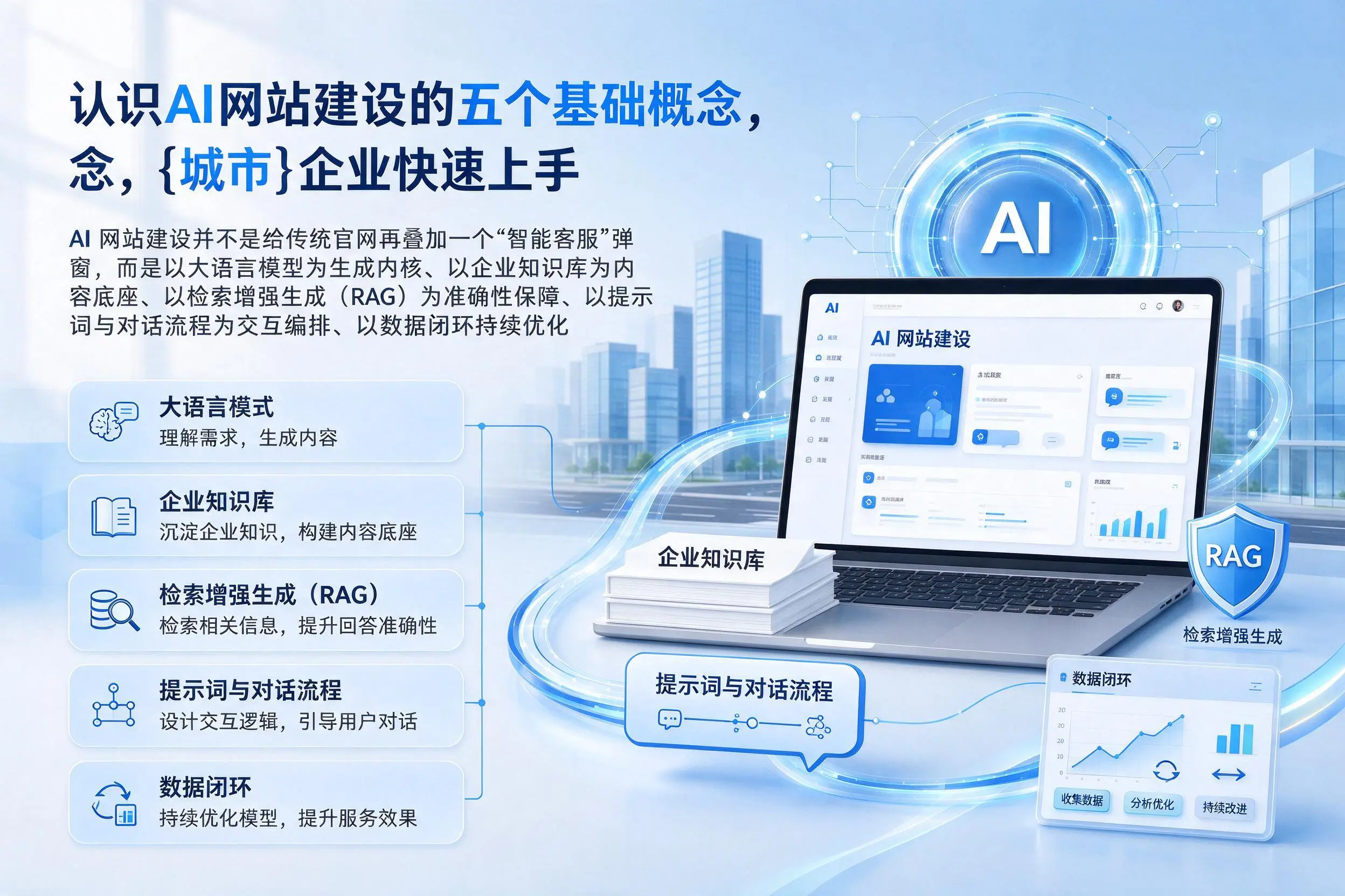 认识AI网站建设的五个基础概念，淄博企业快速上手