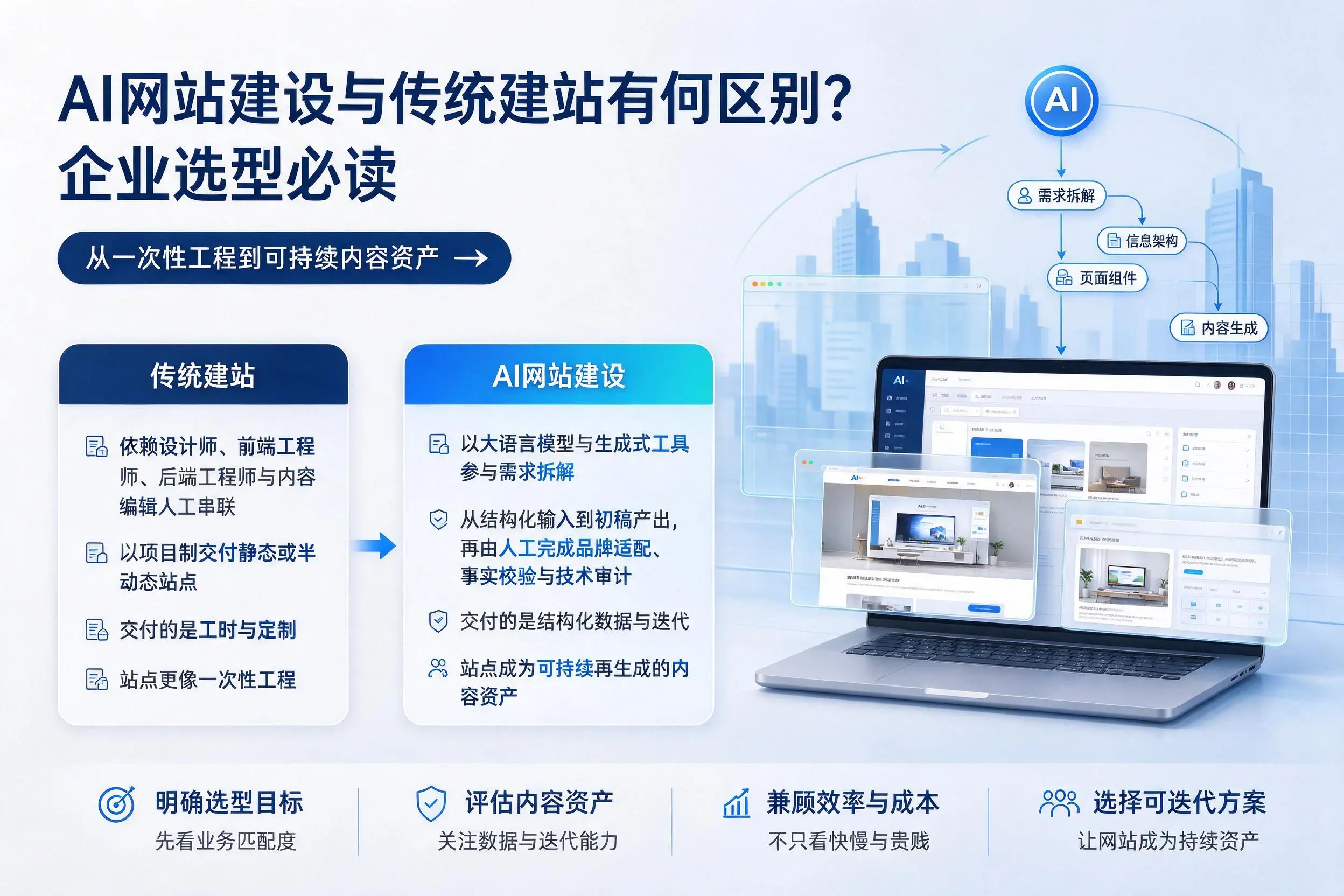 AI网站建设与传统建站有何区别?淄博企业选型必读