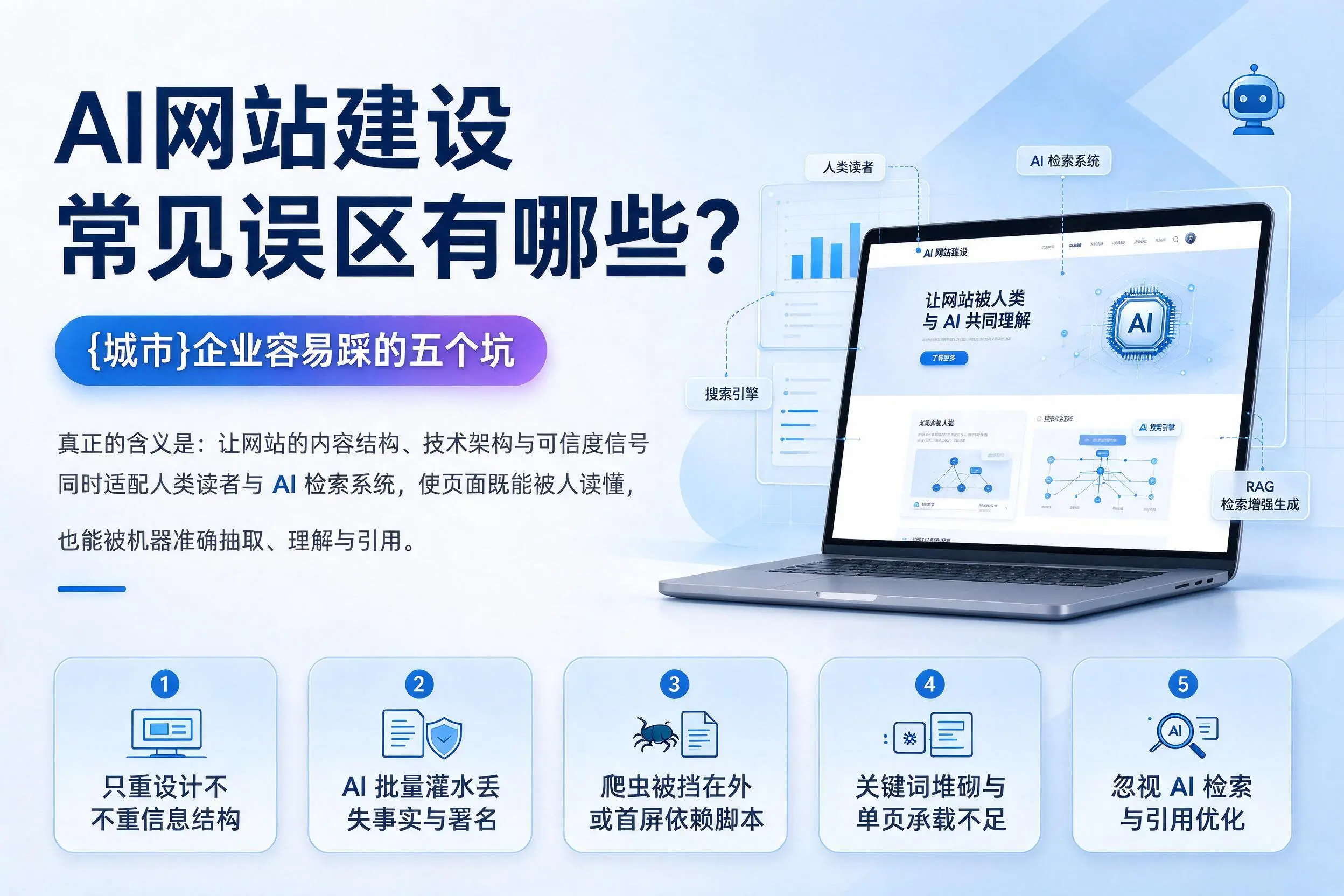 AI网站建设常见误区有哪些?淄博企业容易踩的五个坑