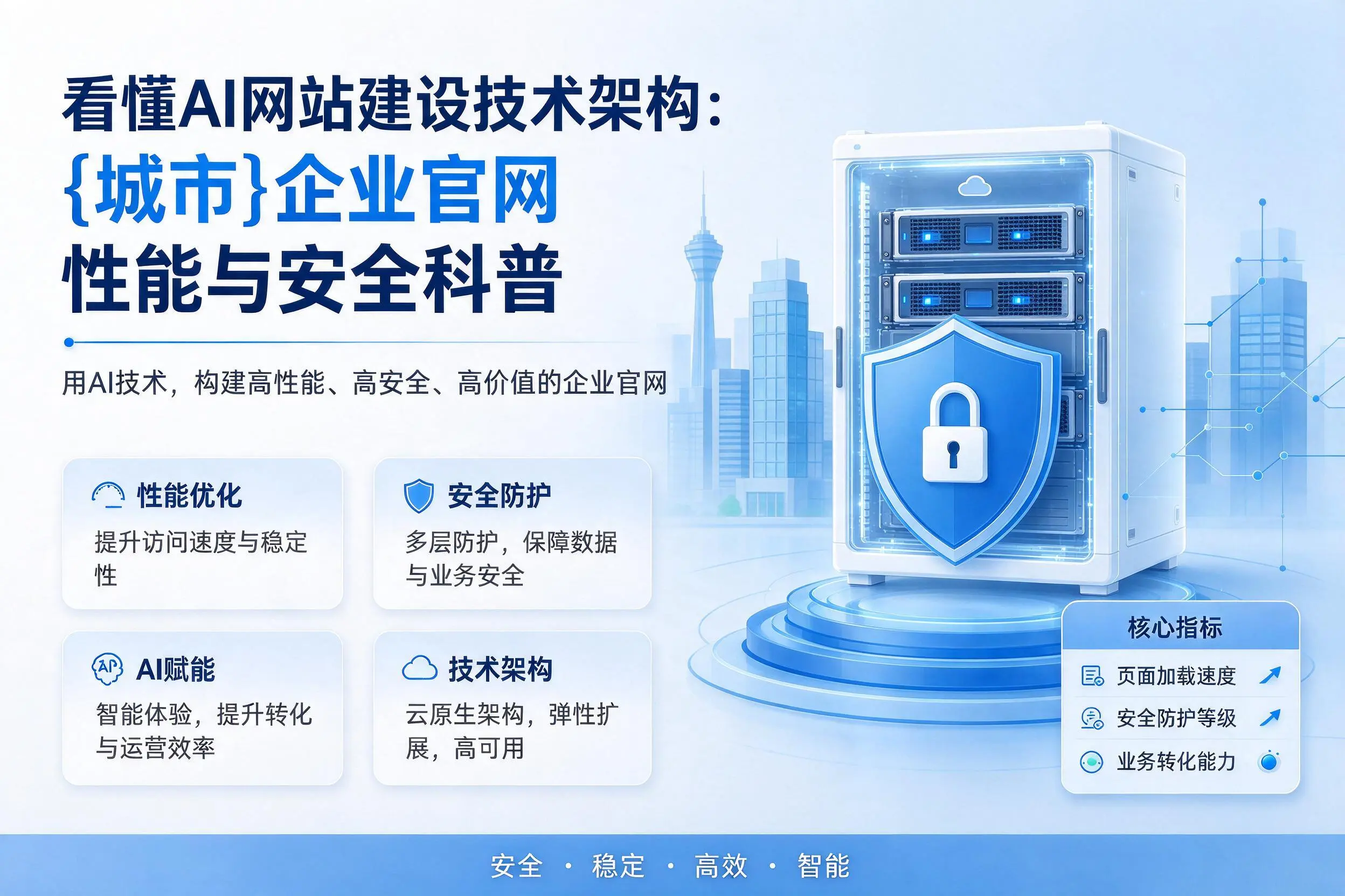 看懂AI网站建设技术架构：淄博企业官网性能与安全科普
