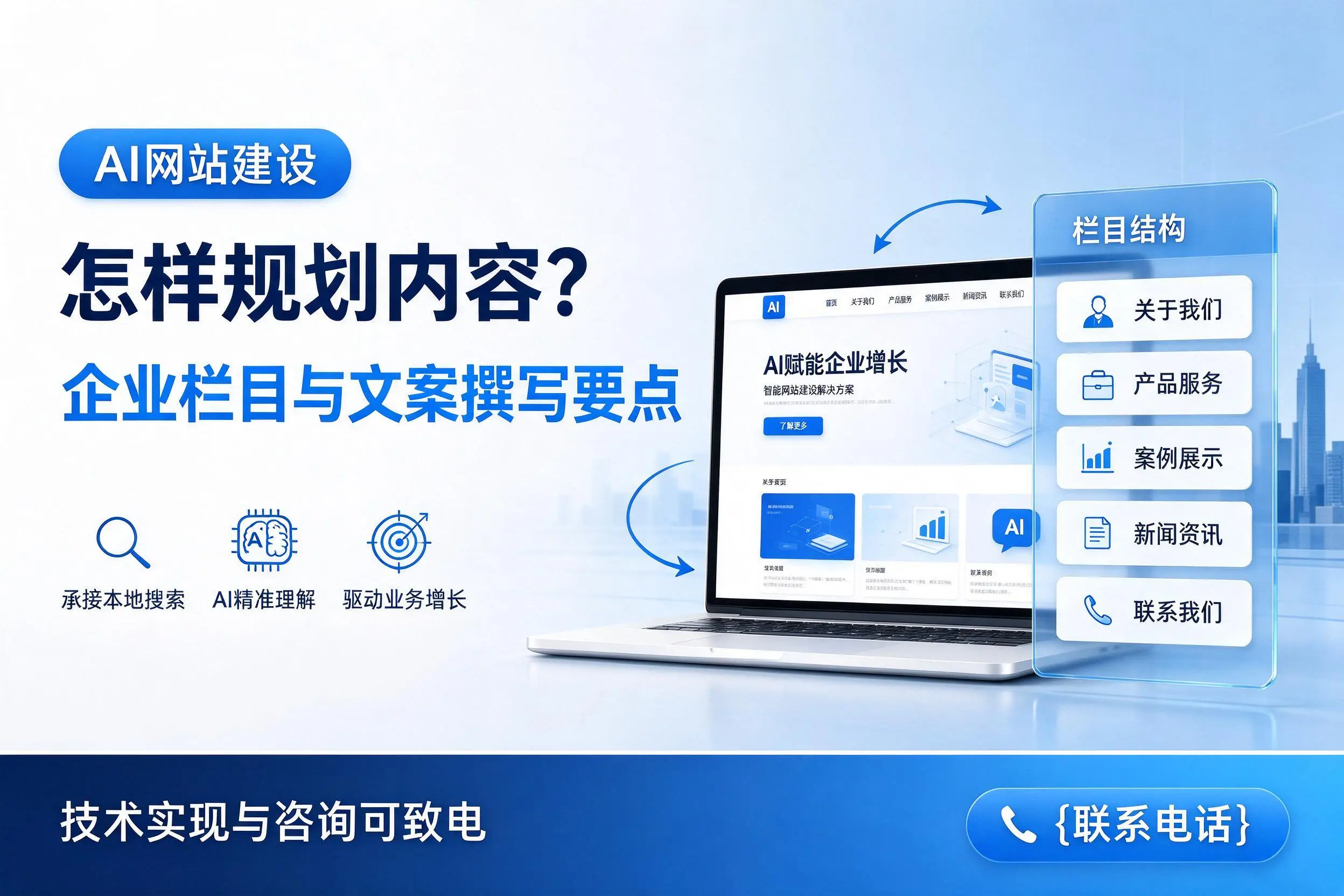AI网站建设怎样规划内容？淄博企业栏目与文案撰写要点