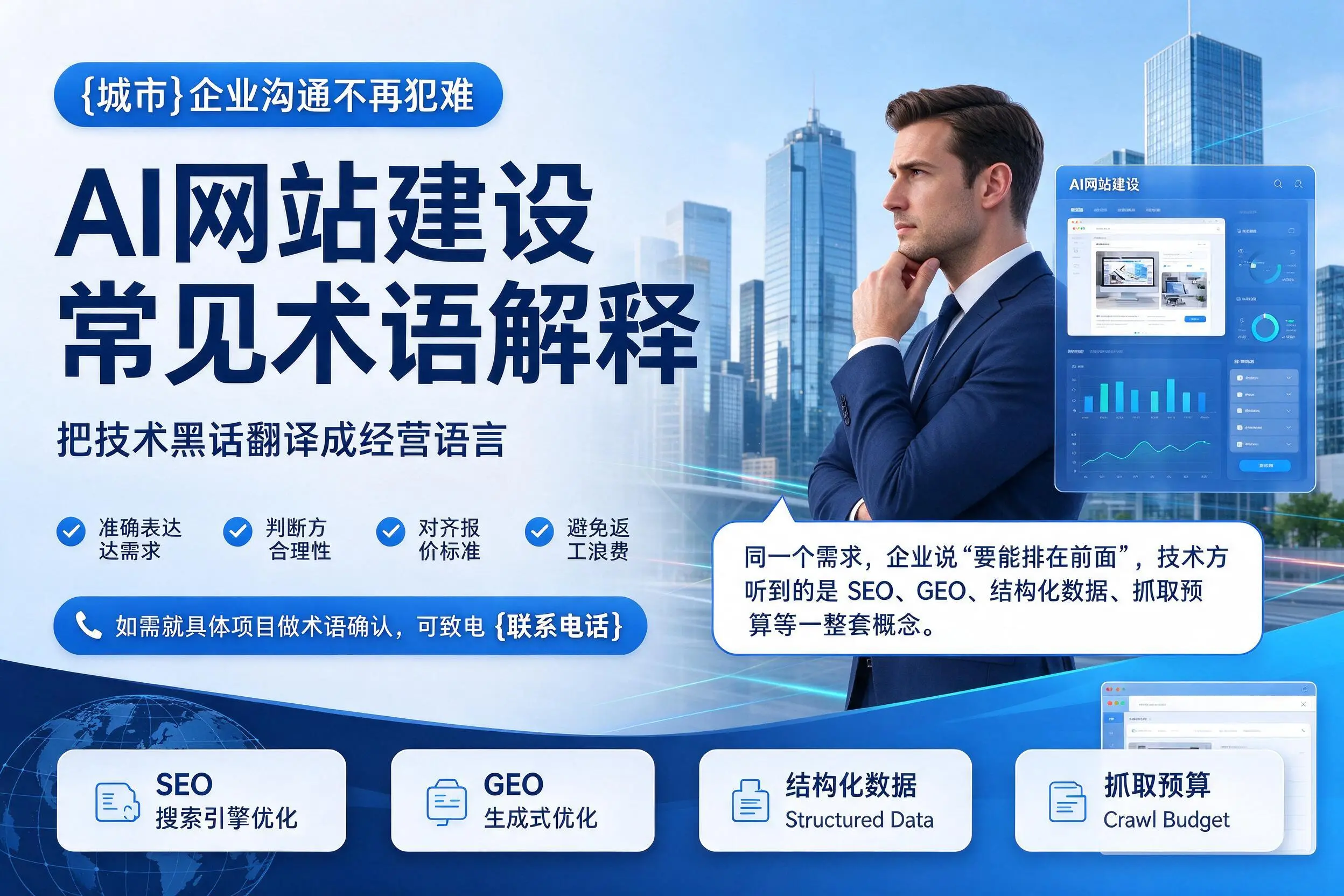 AI网站建设常见术语解释,淄博企业沟通不再犯难