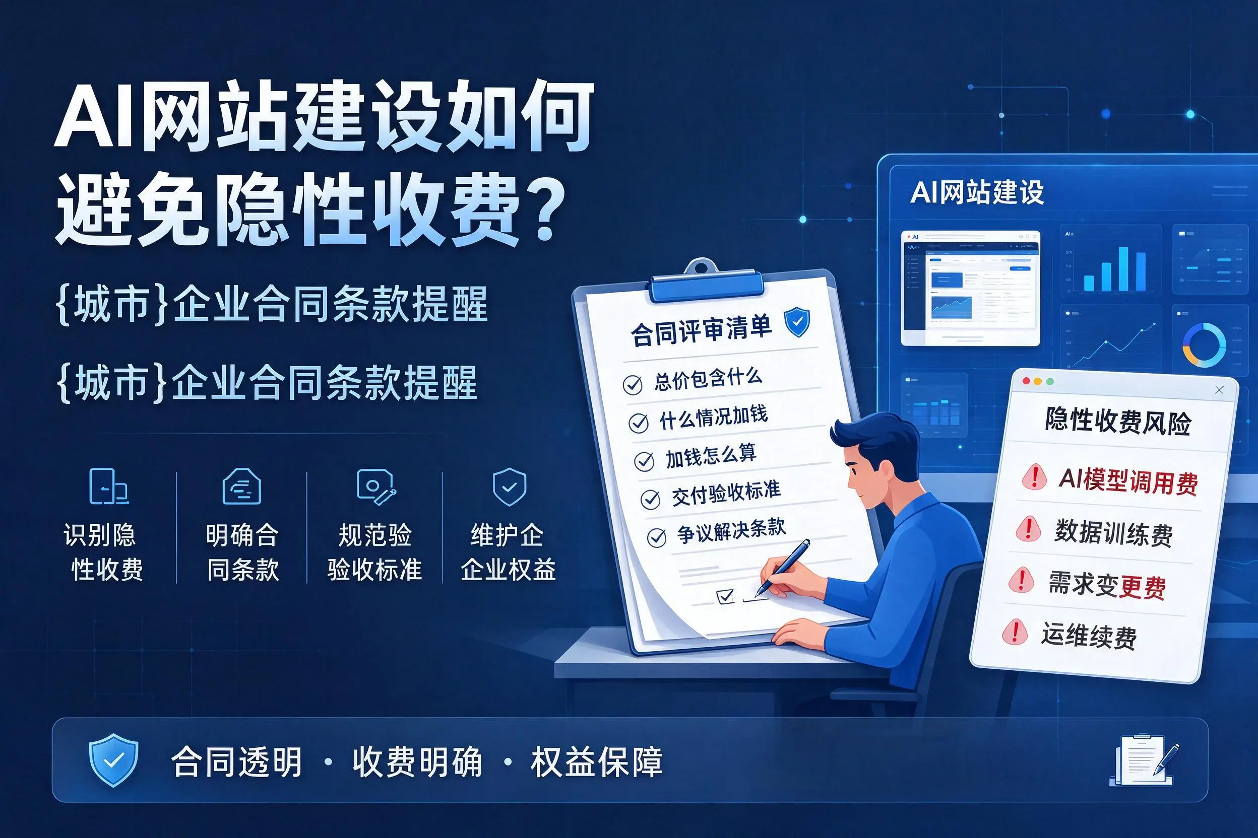 AI网站建设如何避免隐性收费?淄博企业合同条款提醒
