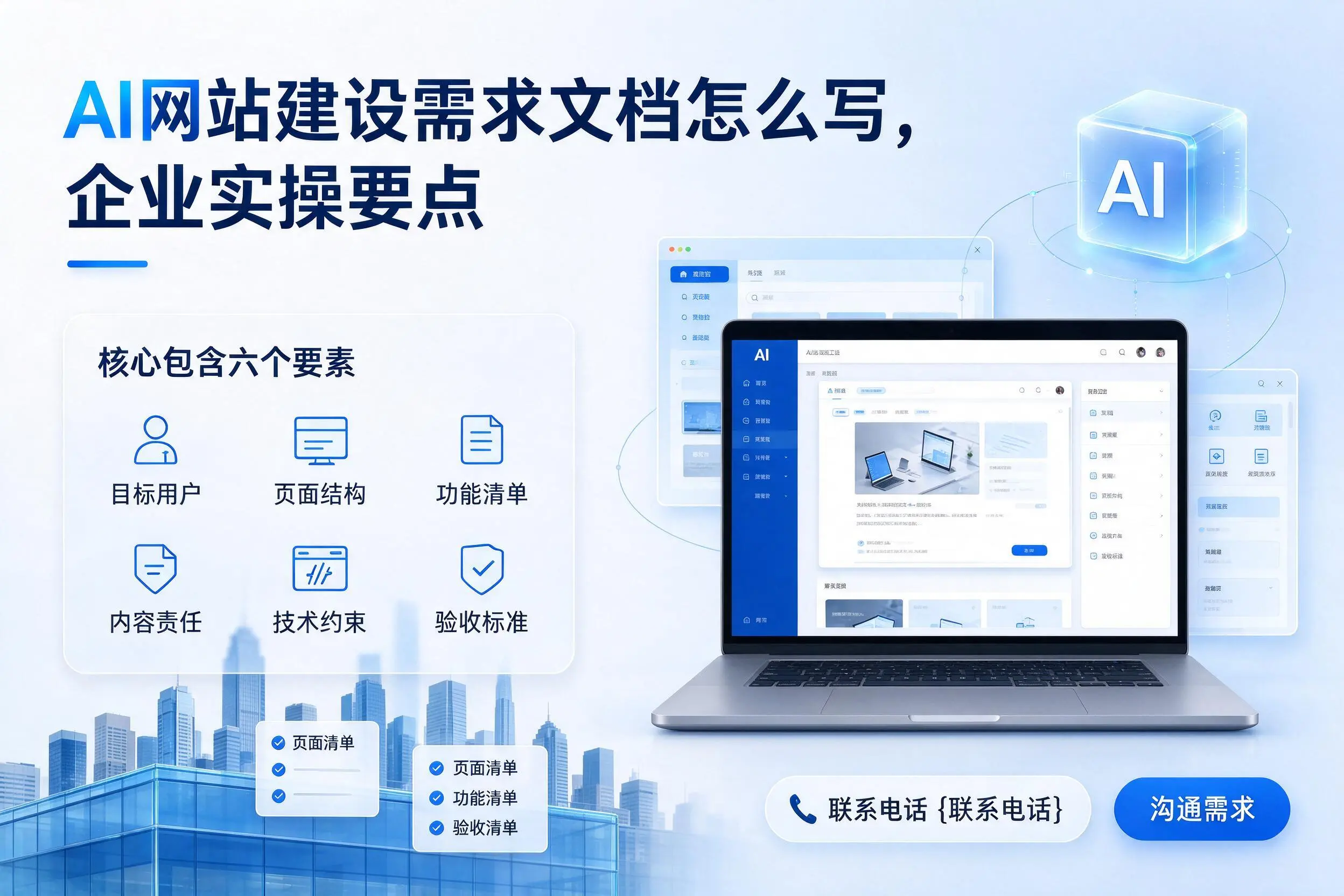 AI网站建设需求文档怎么写,淄博企业实操要点